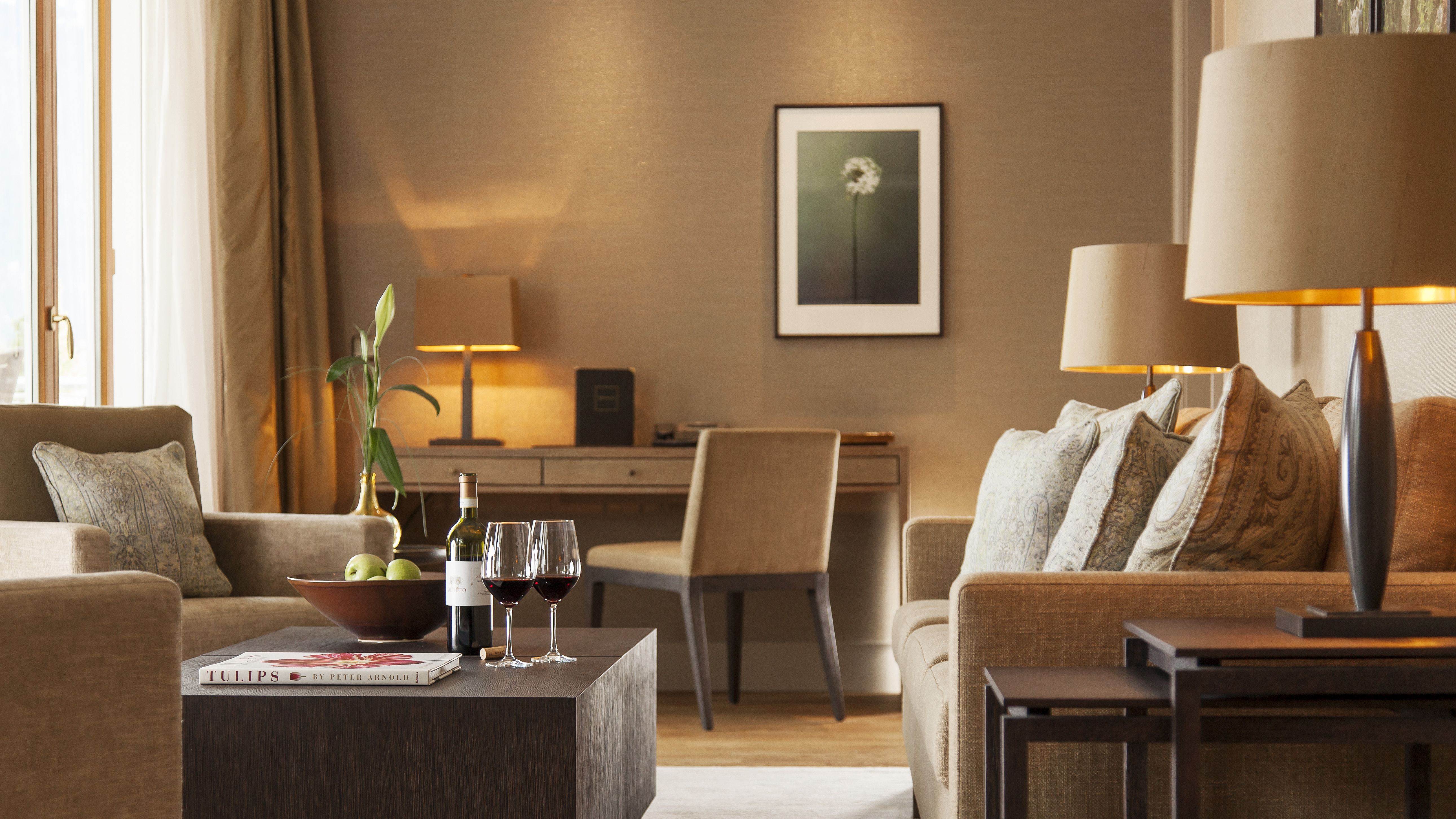 Althoff Seehotel Überfahrt_Tegernsee Suite Wohnzimmer